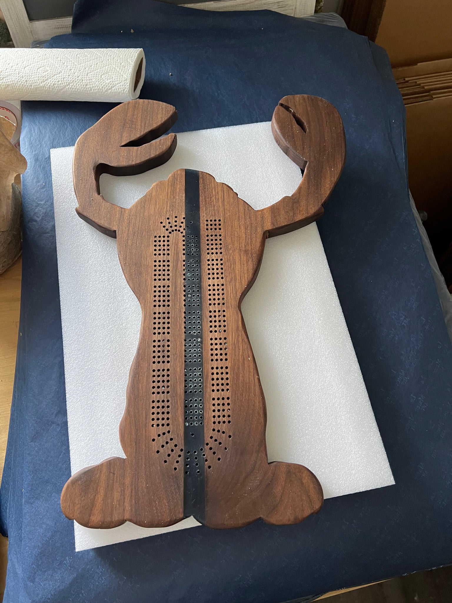 Giant Lobster Cribbage Board