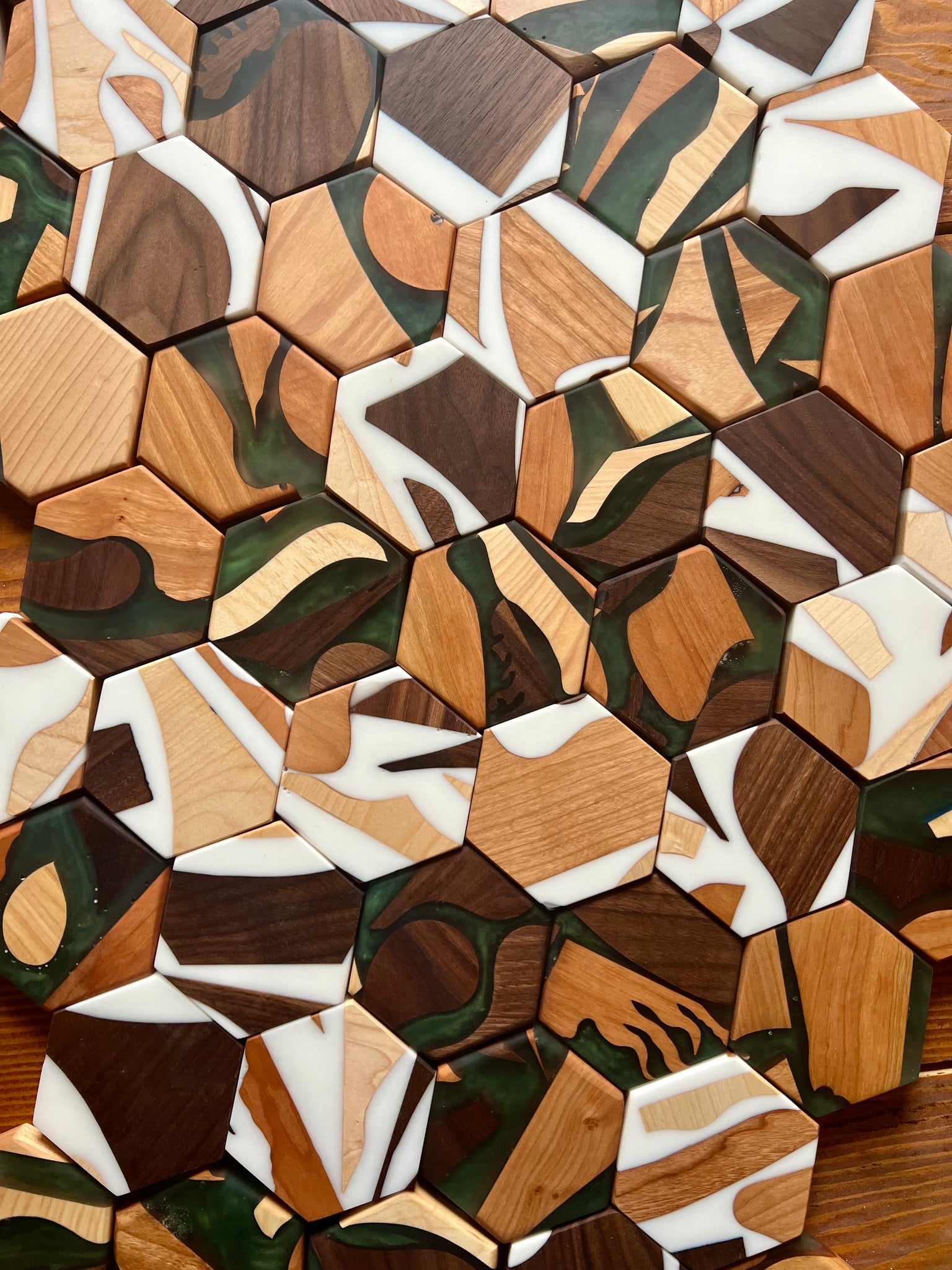 Mixed Wood Coaster Set