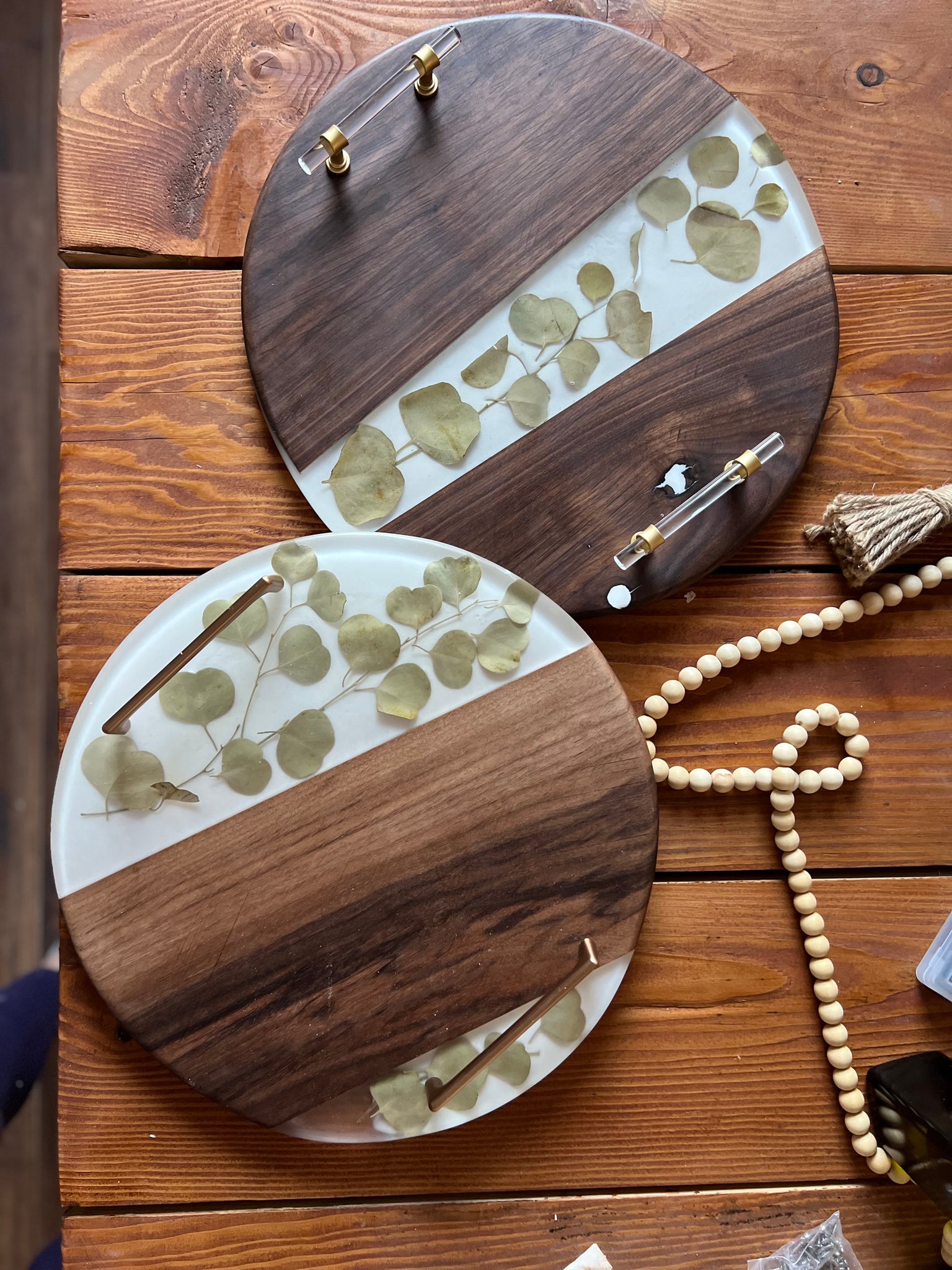 Walnut and Eucalyptus Serving Tray