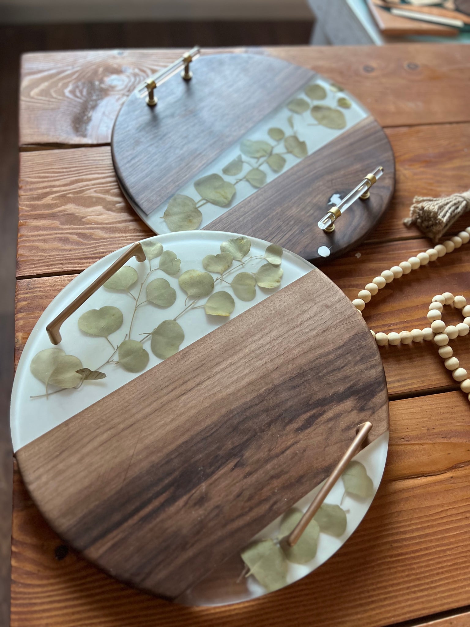 Walnut and Eucalyptus Serving Tray