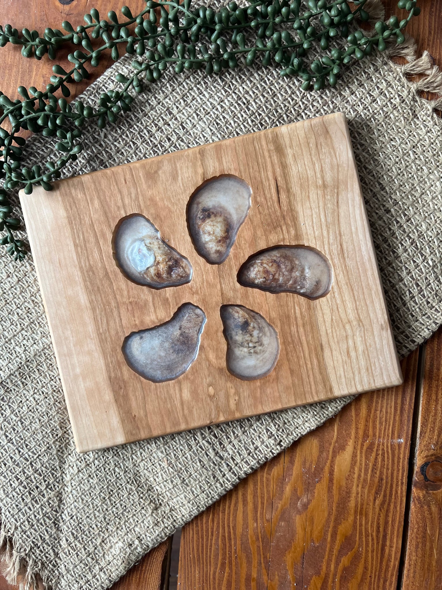 Oysters and Cherry Serving Board