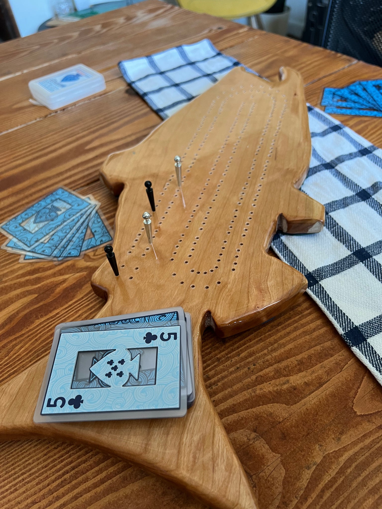 Salmon Cribbage Board