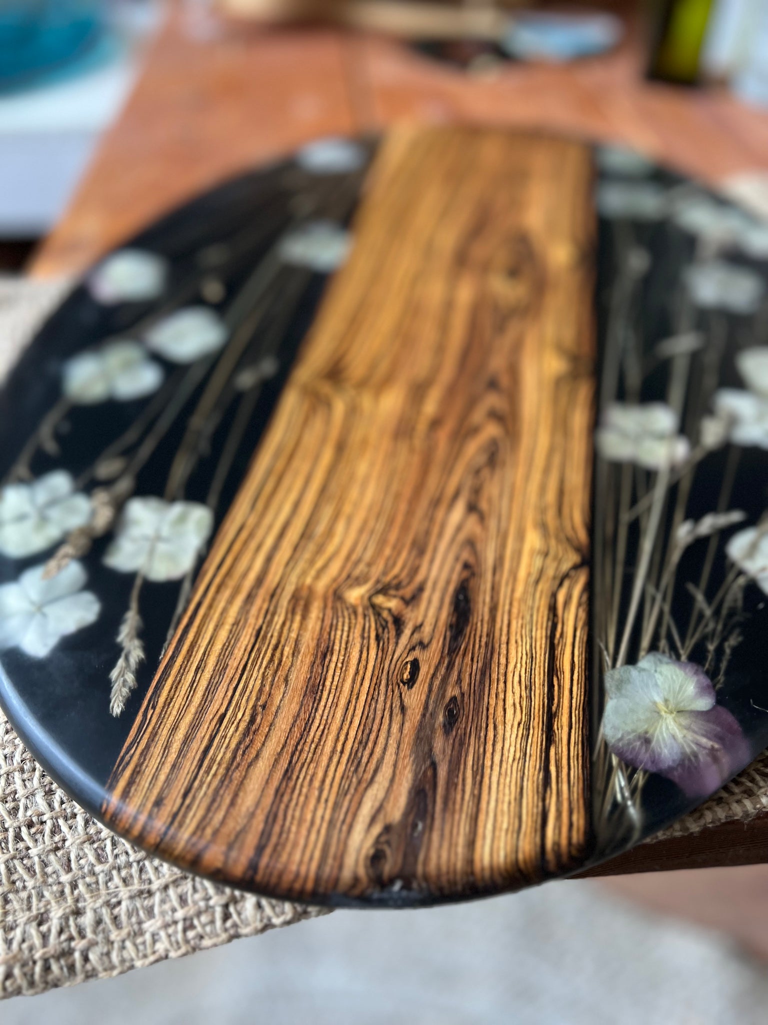 Rare Bocote Wild Flower Serving Board