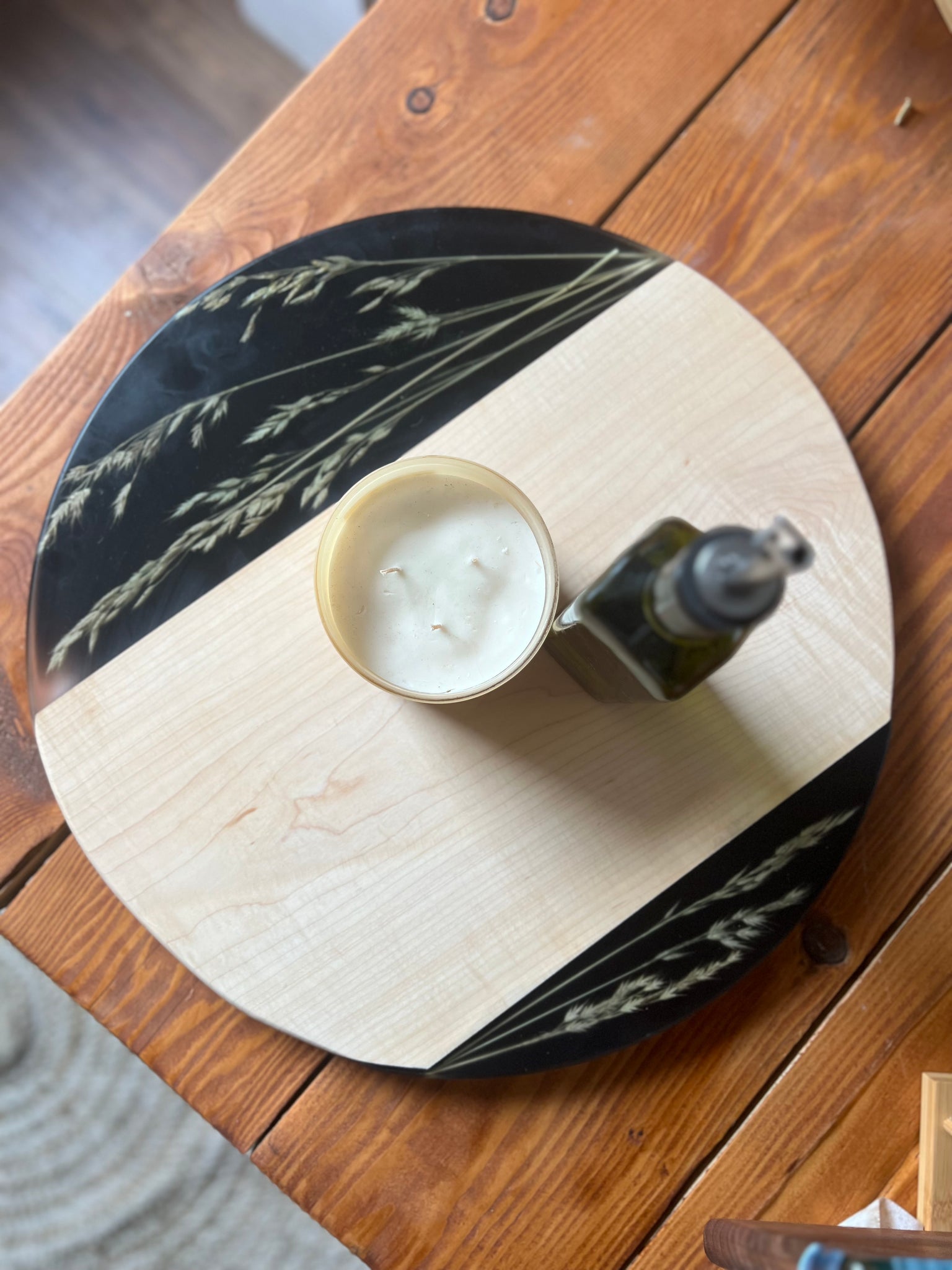 Maple and Wild Wheat Lazy Susan