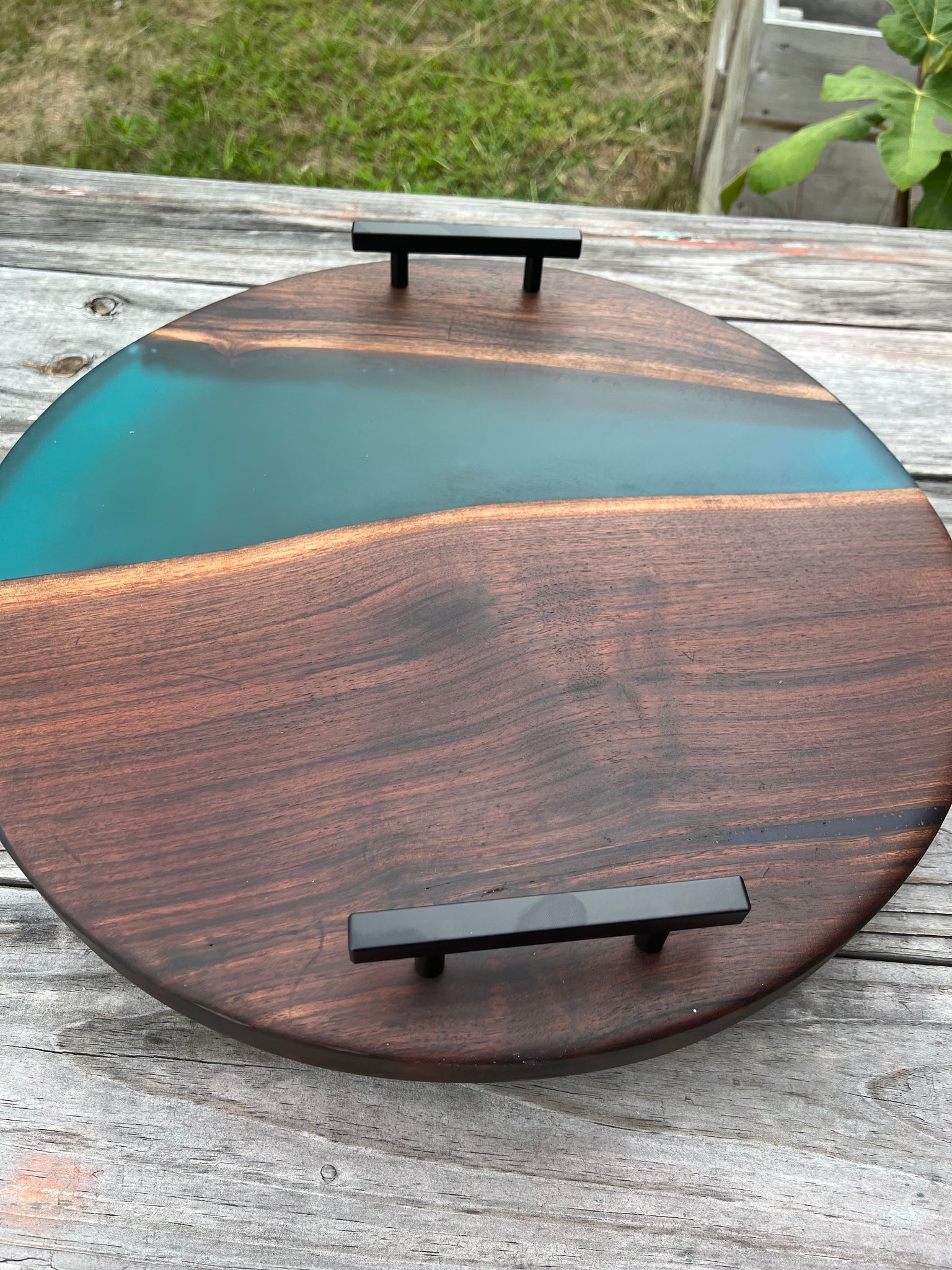 Lake Time Walnut Lazy Susan