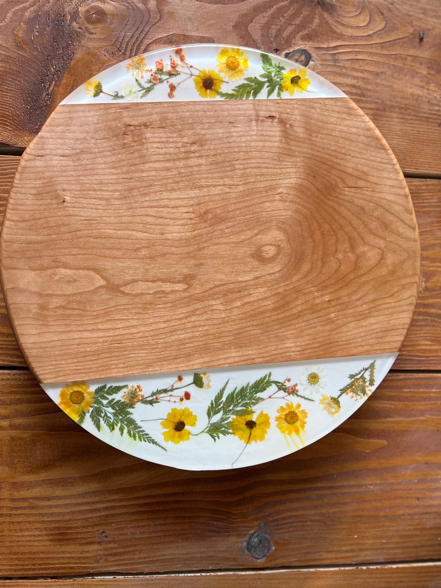 Wild Flowers and Cherry Lazy Susan