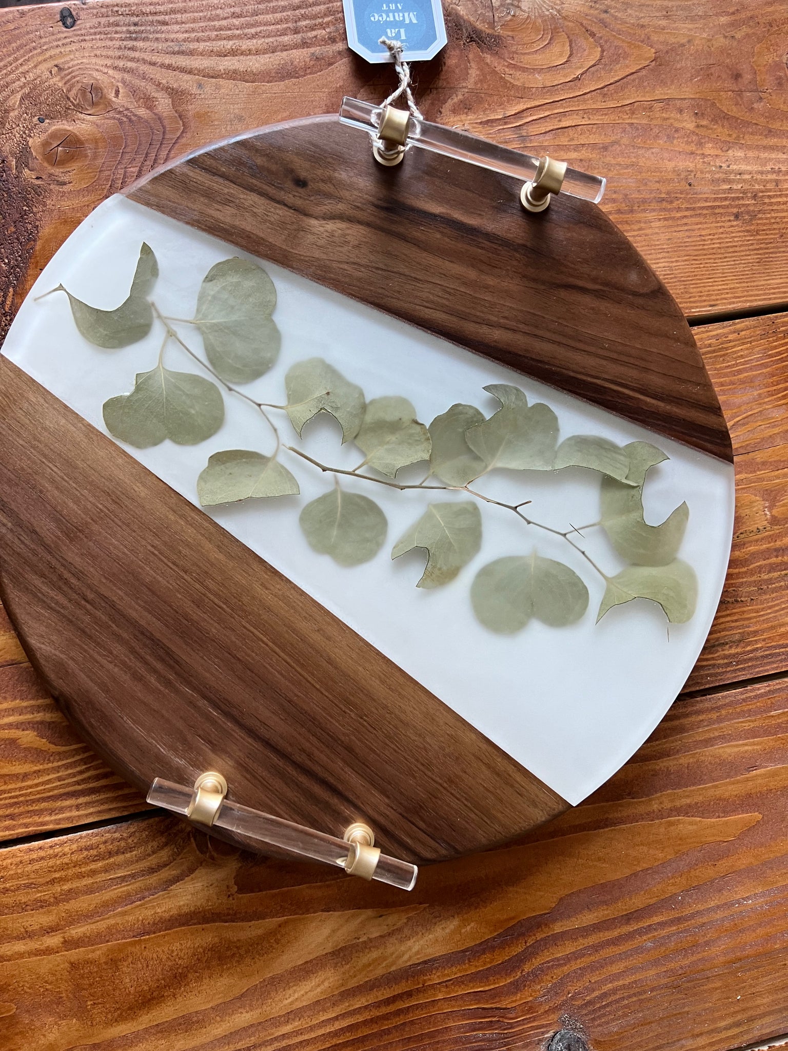 Walnut and Eucalyptus Serving Tray