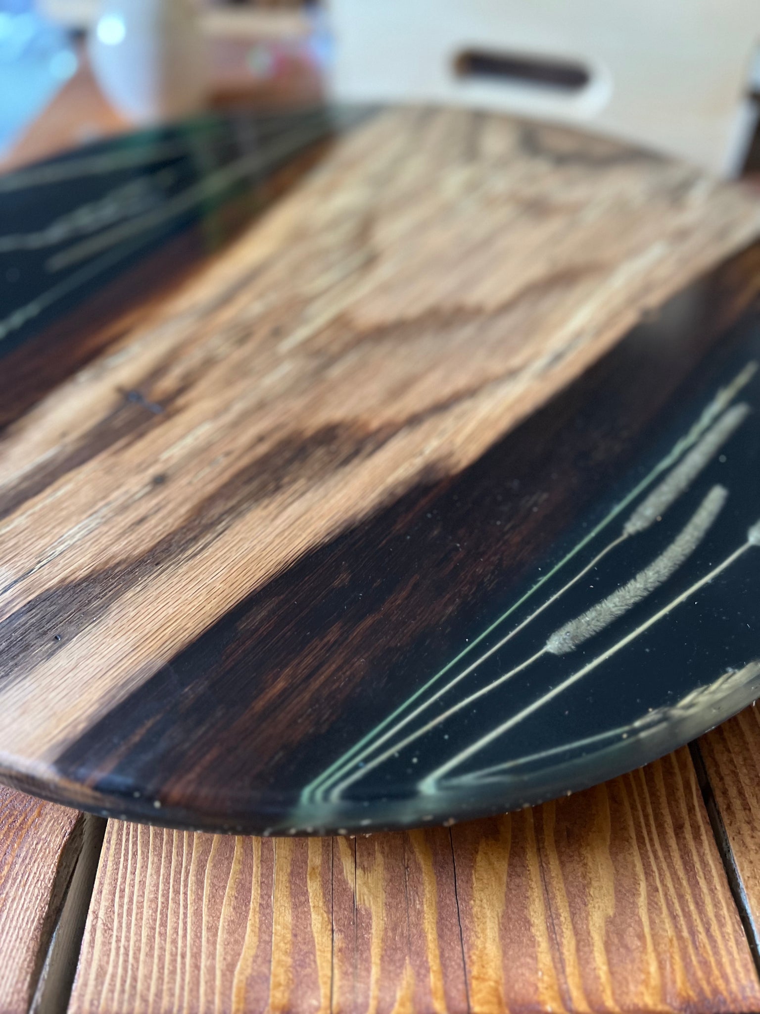 Oak and Wild Wheat Lazy Susan